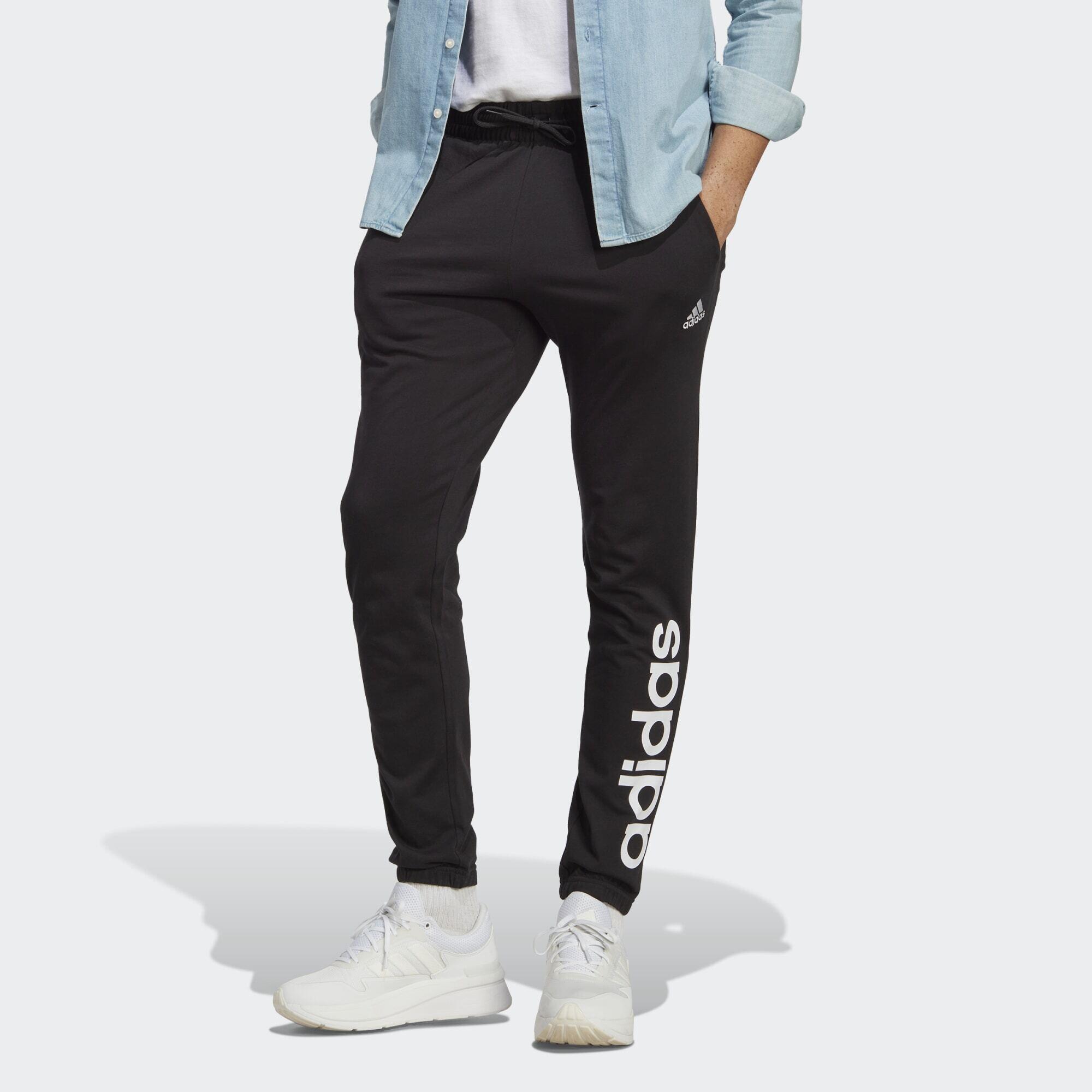 ADIDAS Kalhoty Essentials Single Jersey Tapered Elasticized Cuff Logo