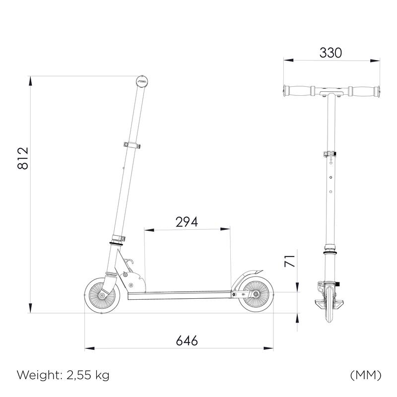 Monopattino Comet 120-S Pink