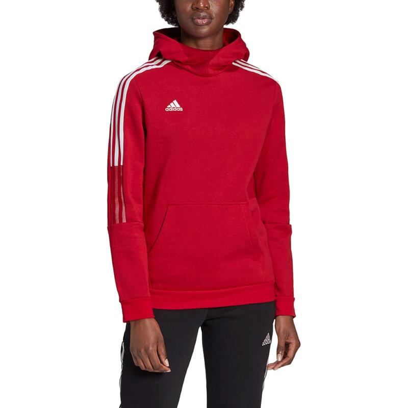 Női kapucnis pulóver, adidas Tiro 21 Sweat Hoodie, piros