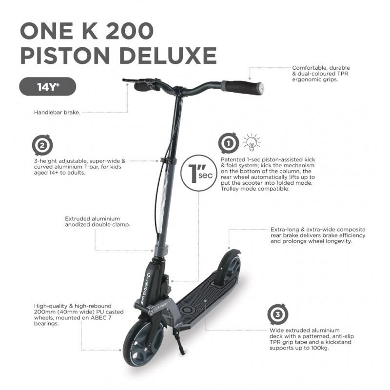 Trottinette ONE K 200 PISTON DELUXE Titane