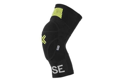 Genouillères Fuse Omega pour BMX, adulte, noires et jaune fluo, tailles XL à XXL