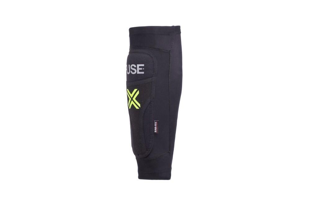 Fuse Omega Espinilleras BMX Adultos S Negro/Neón Amarillo 2/5