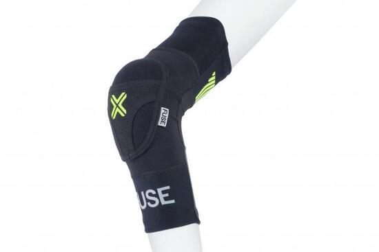 Coudières Fuse Omega pour BMX adulte, noires et jaune fluo, tailles L-XL