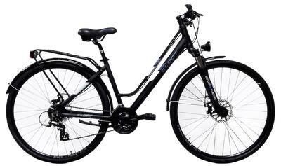 Cloot adventure 7.2 disc hybride fiets zwart