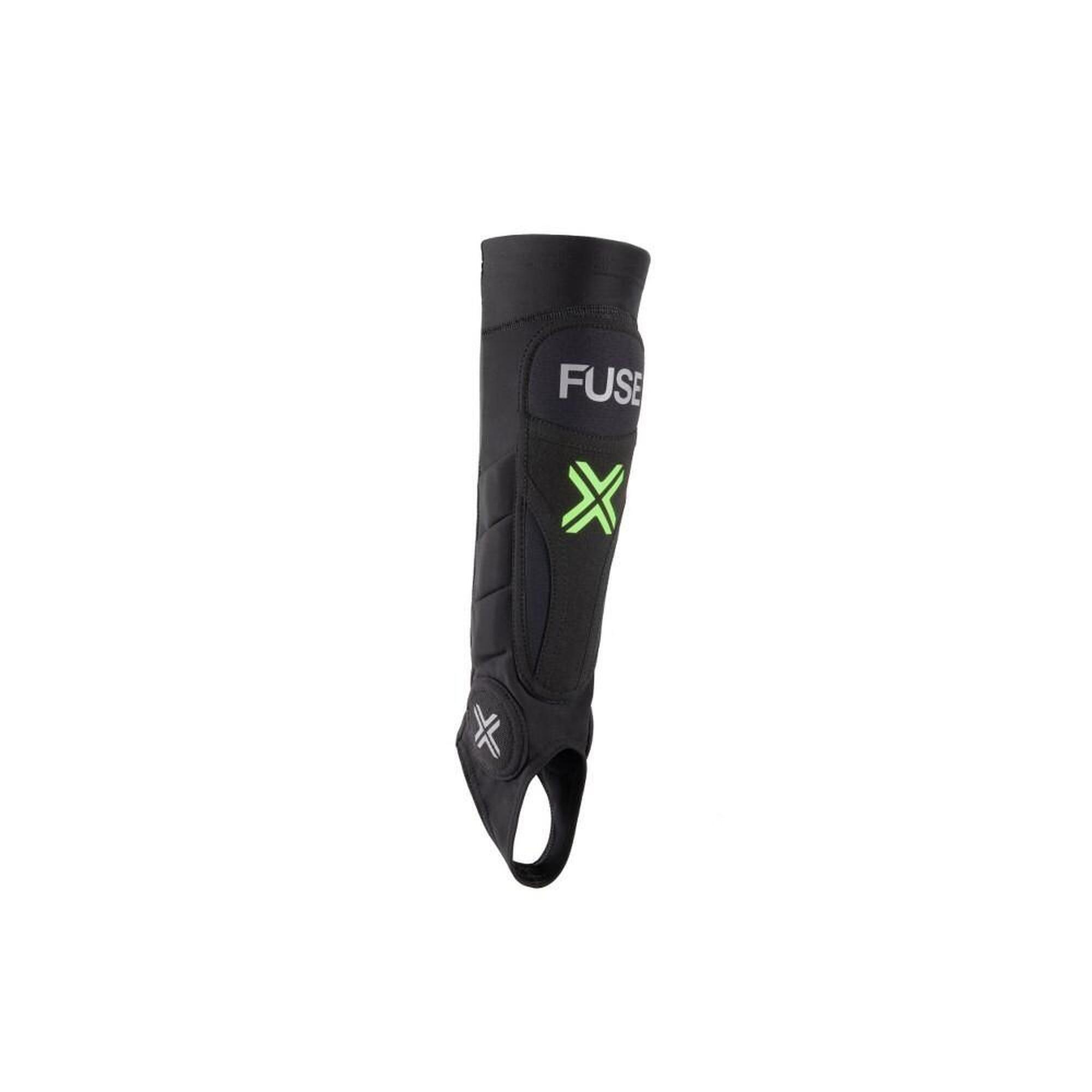 Proteção da tíbia preto adulto fuse omega pro combo