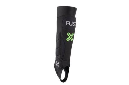 Protège-tibias Fuse Omega Pro Combo pour adultes, taille M, noir/jaune fluo