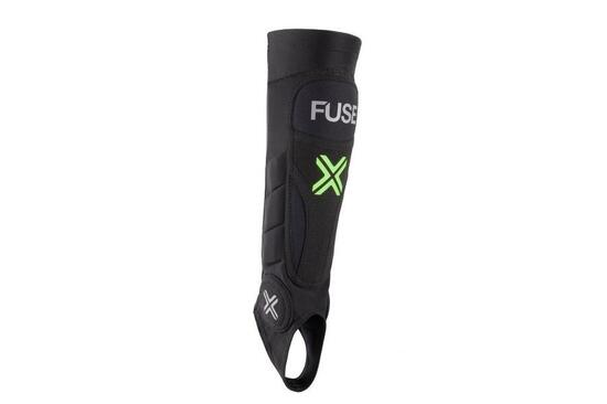 Protège-tibias Fuse Omega Pro Combo pour adultes, taille M, noir/jaune fluo