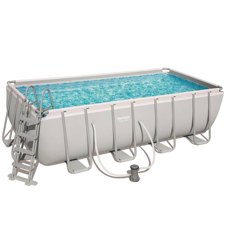 Bestway Jeu de piscine Power Steel Rectangulaire 488x244x122 cm 56670