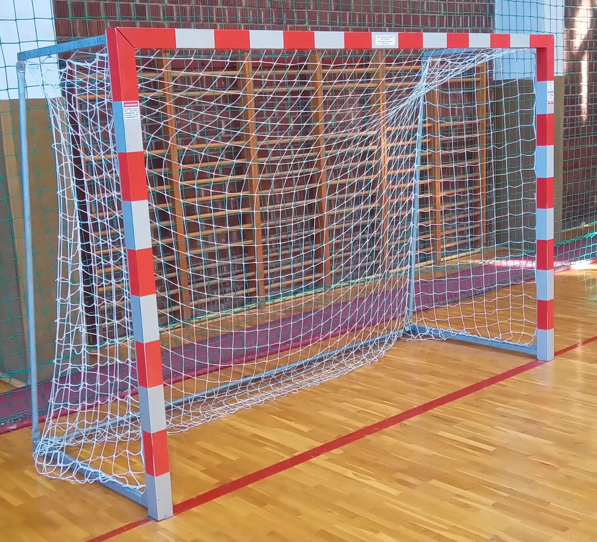 Set di 2 reti per pallamano/calcio in porta - maglia da 3 mm 100 bianco 4/4