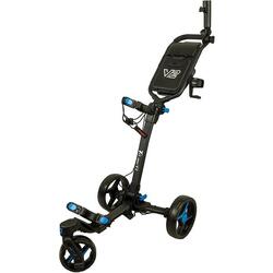 AXGLO TRI-360 V2, CHARIOT DE GOLF MANUEL, ROUE PIVOTANTE, NOIR/ROUGE