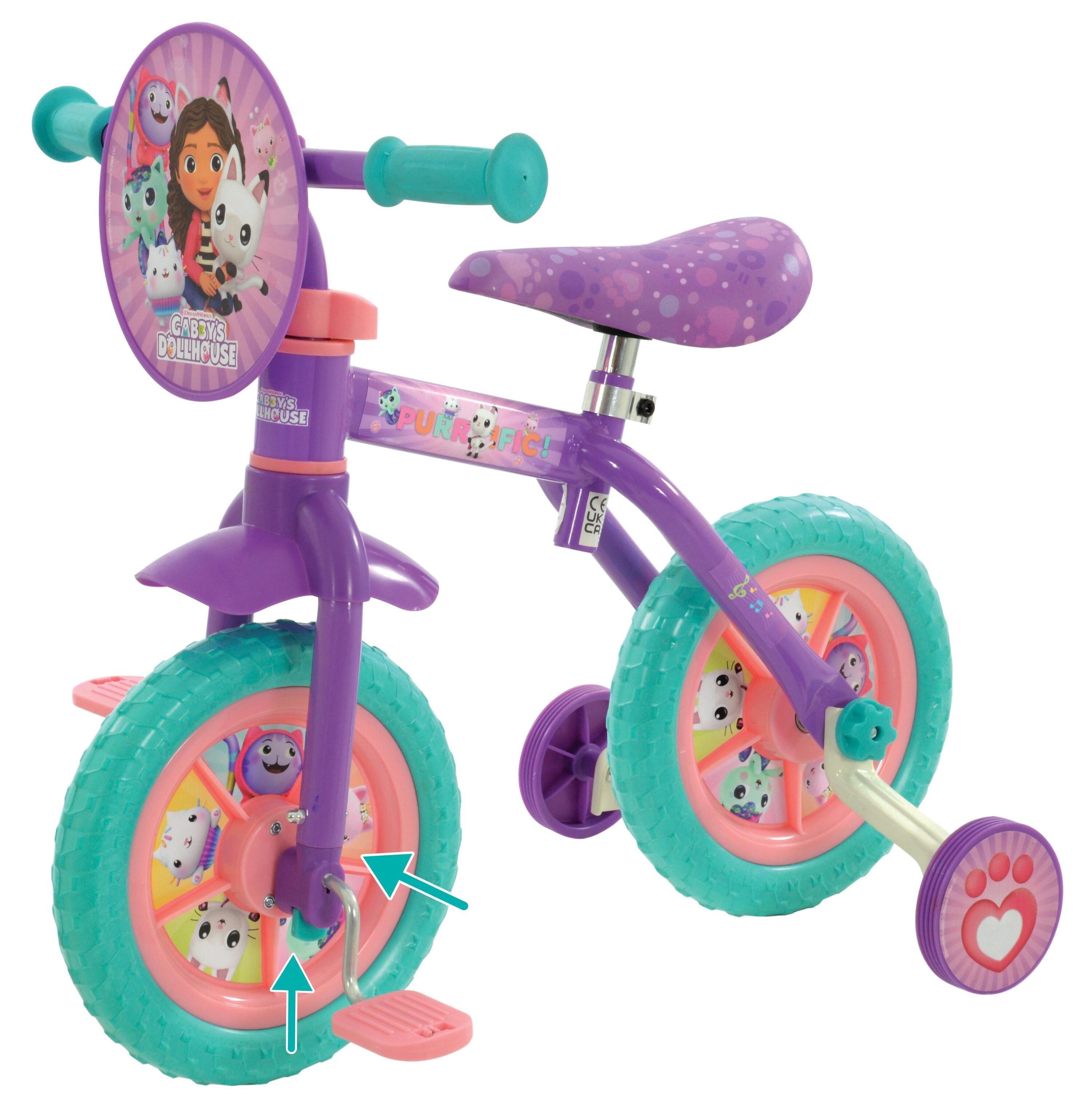 Gabby's Dollhouse 2-in-1 10" Training Bike 6/7