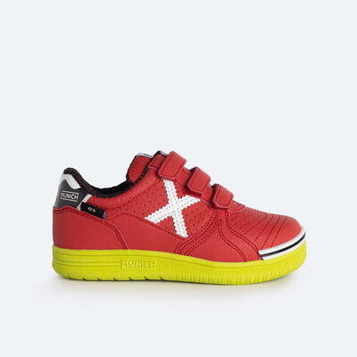 Zapatilla de fútbol sala MUNICH G-3 para niño/a rojo