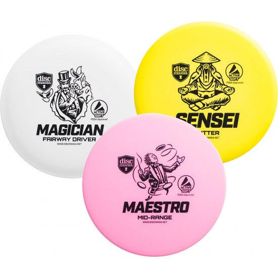 Active Disc Golf - Soft Set - Beginners set 3 discs - Discgolf