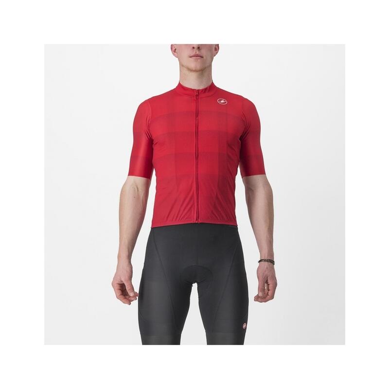 Maillot manga corta Castelli Livelli Rojo