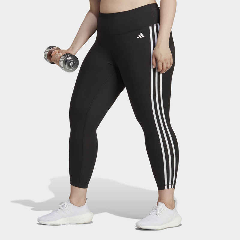 Train Essentials 3-Streifen High-Waisted 7/8-Leggings – Große Größen