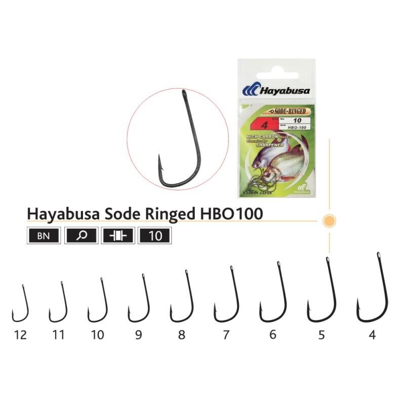 Set carlige pescuit Hayabusa Sode Ringed HBO100, 10 buc, 10