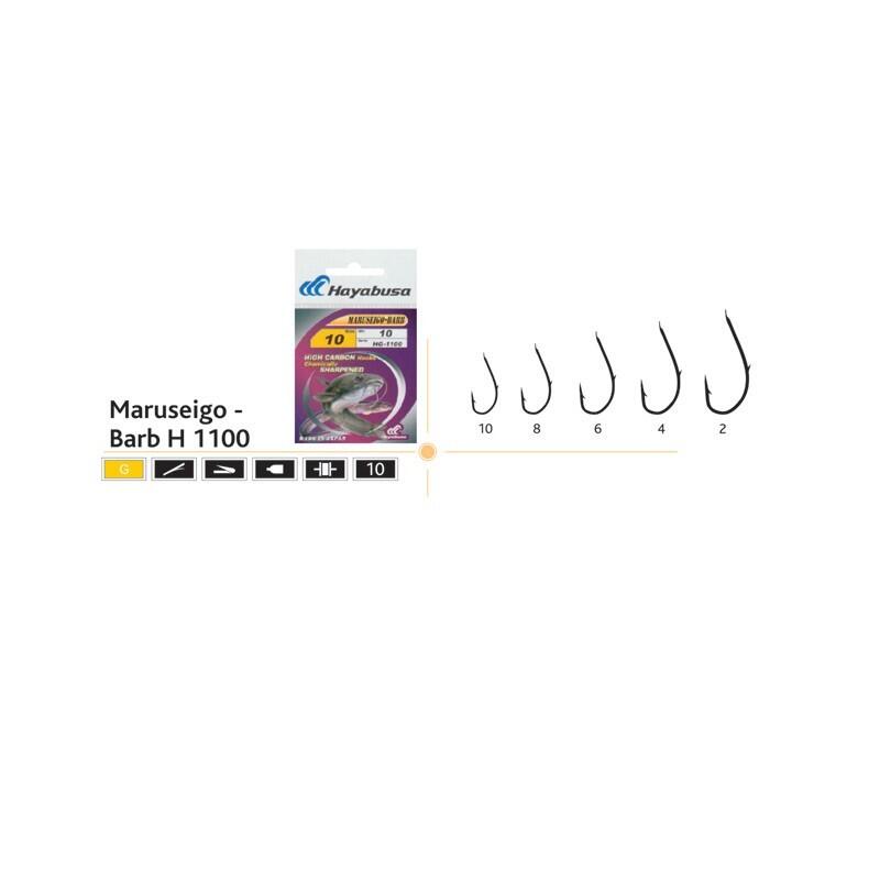 Set carlige pescuit Hayabusa Maruseigo Barb HG1100, 10 buc, 6