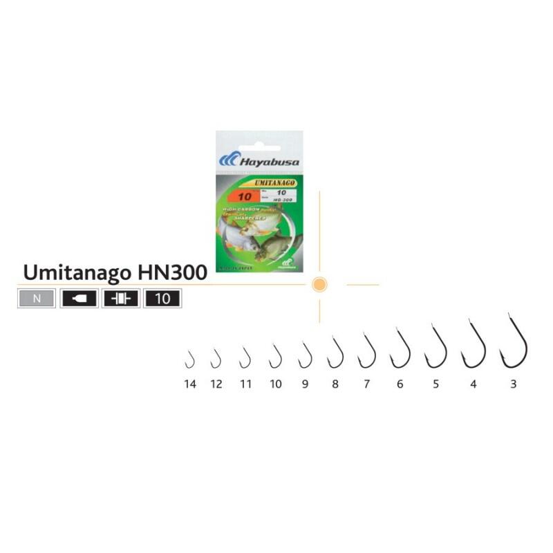 Set carlige pescuit Hayabusa Umitanago HN300, 10 buc, 12