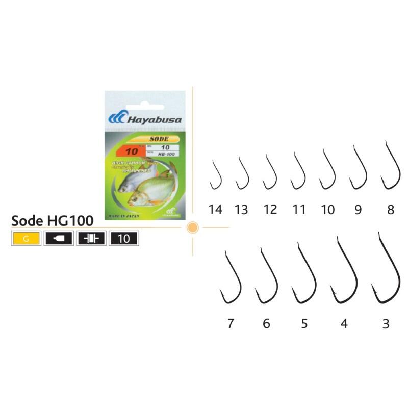 Set carlige pescuit Hayabusa Sode HG-100, 10 buc, 4