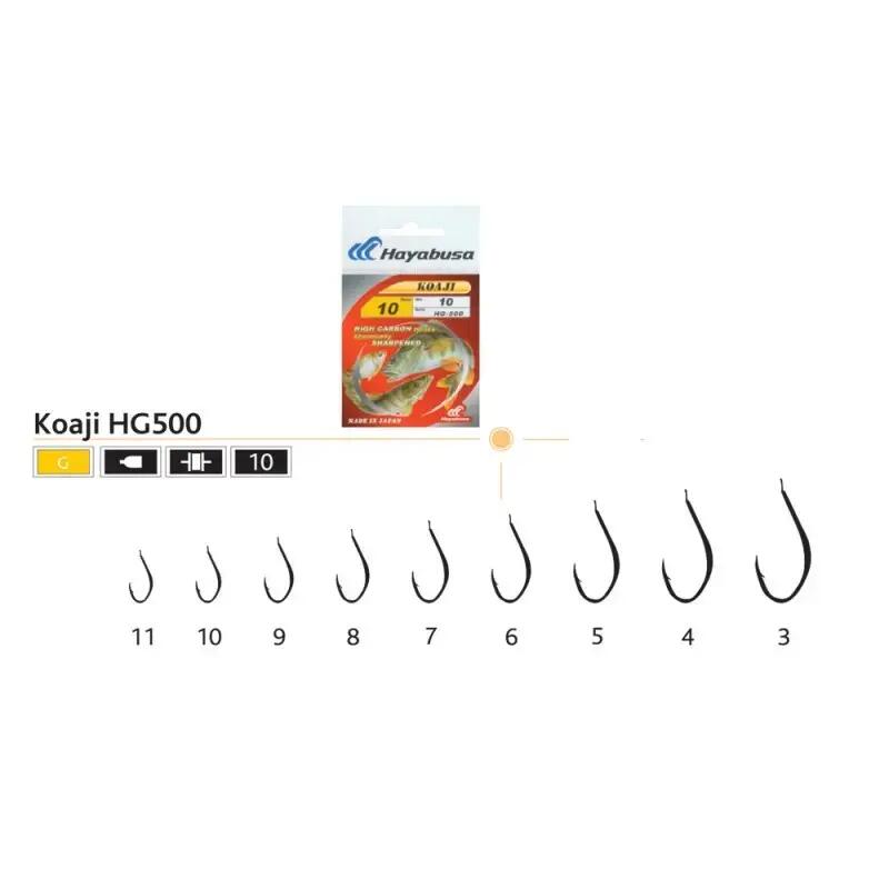 Set ace pescuit Hayabusa Koaji HG500, 10 buc, 7 4/6