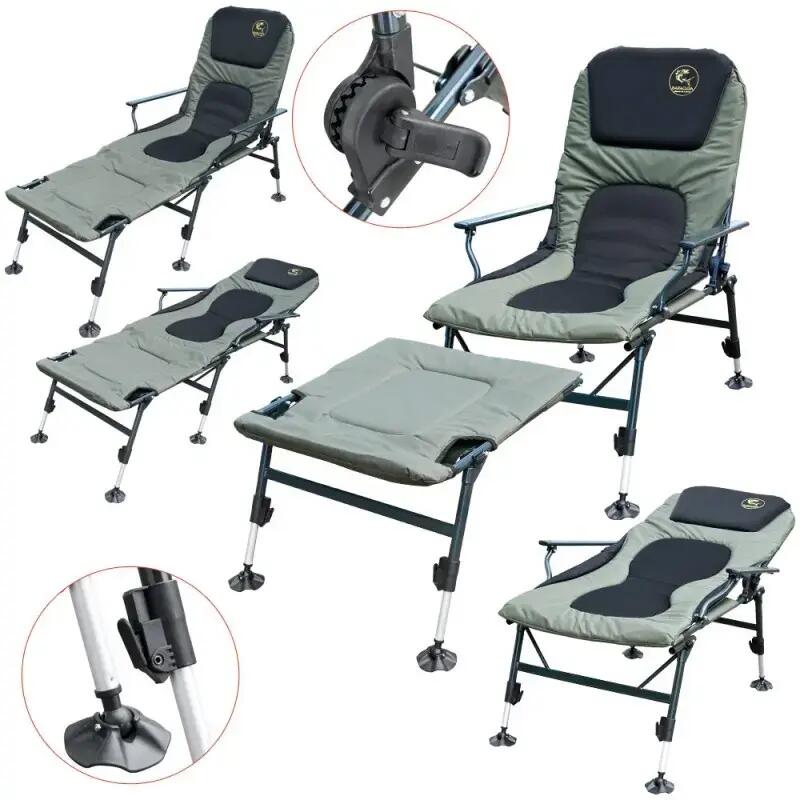 Scaun Baracuda HYB010C-AL pentru pescuit Crap cu prelungire pentru picioare 3/5