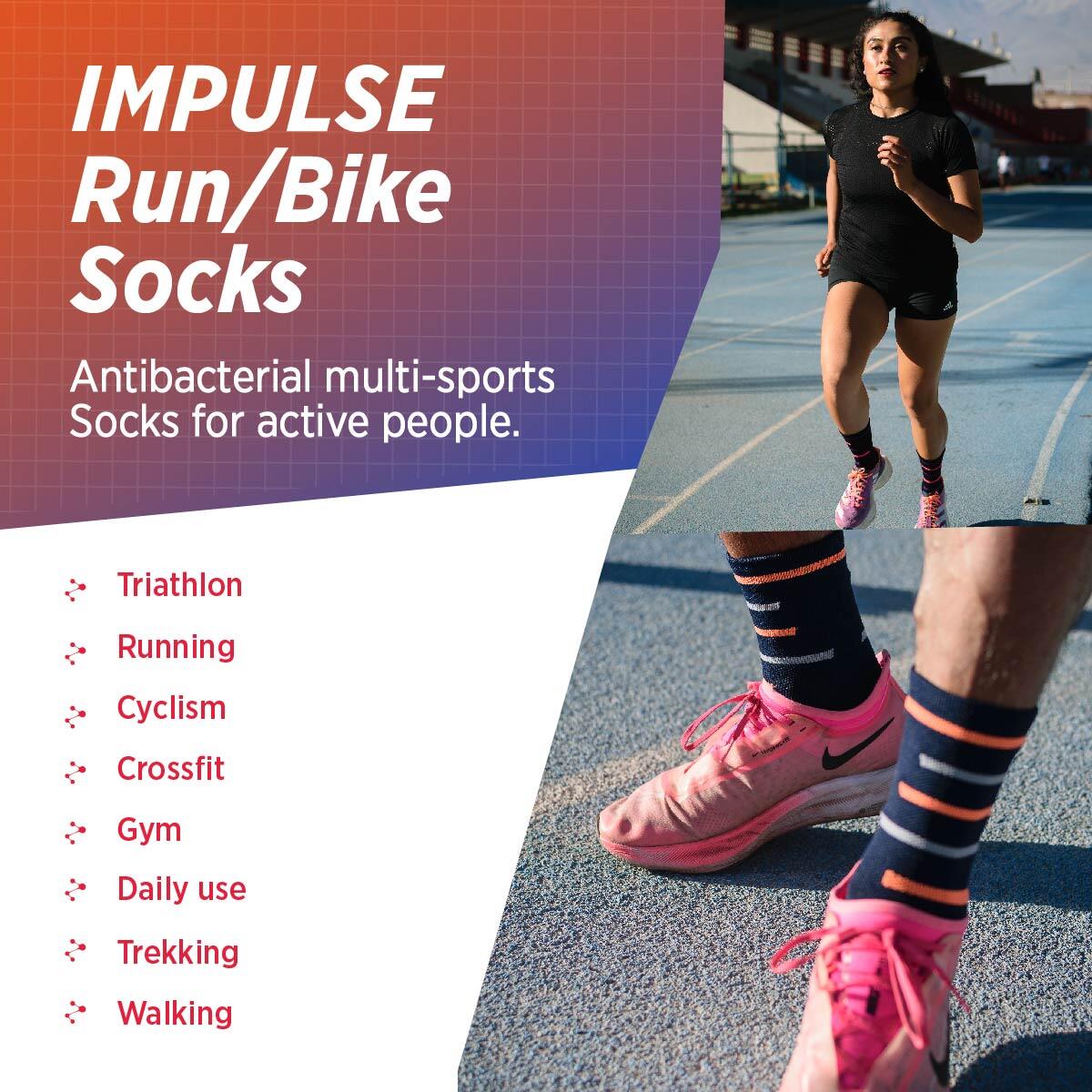 Compressiesokken hardlopen marathon sport tennis padel yoga wandel heren dames 5/6