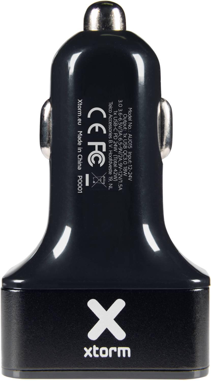 Xtorm Autolader - 3 USB poorten - 36W - Zwart 3/3