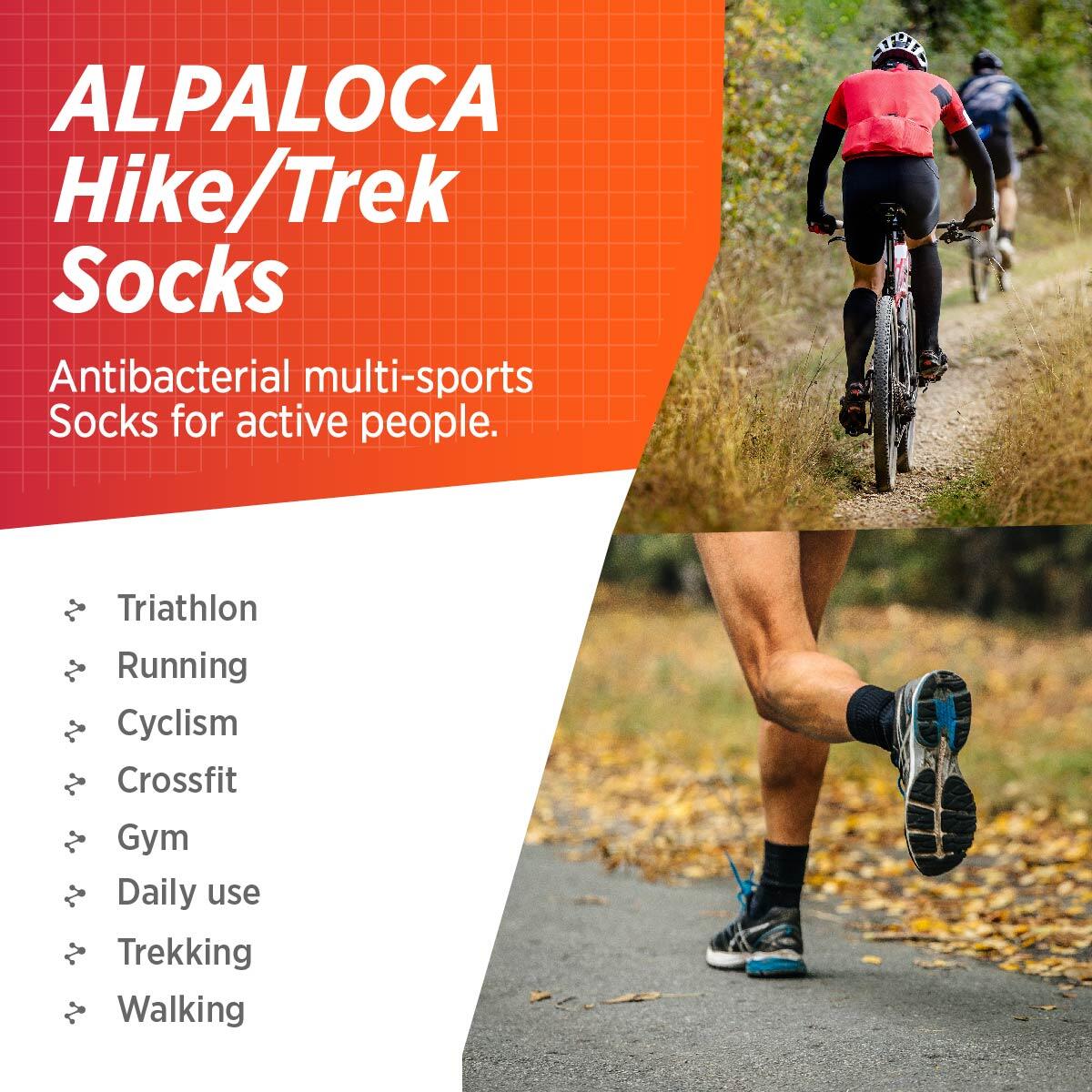 Calze termici in alpaca uomo donna trekking montagna campeggio escursionismo 5/6