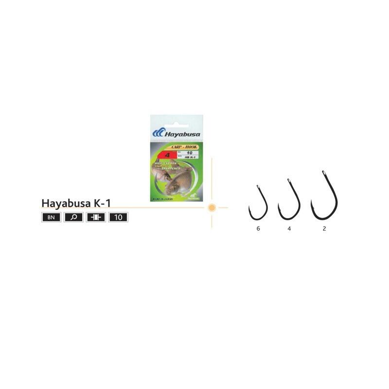 Set carlige pescuit crap Hayabusa K-1, 10 buc, 2