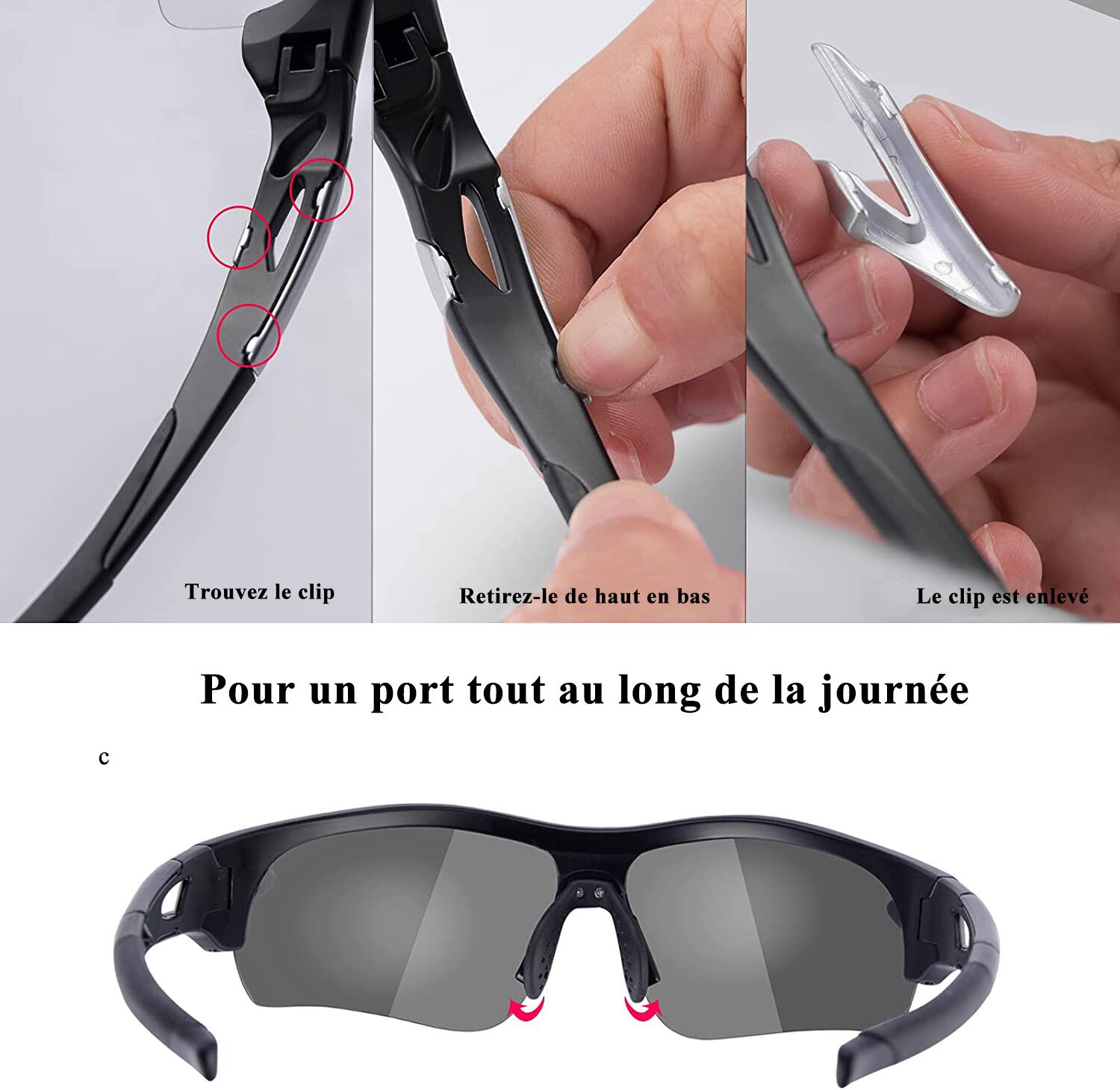 Lunette photochromiques de vélo 10068 Anti-UV400 Noir 5/5