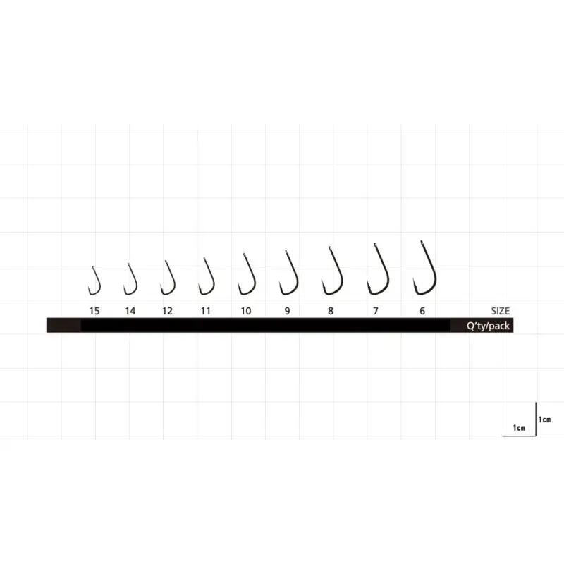 Set carlige pescuit Hayabusa Sode Ringed HBO100, 10 buc, 11 6/6