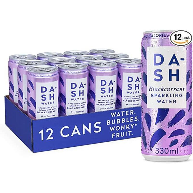 0 Calories Sparkling Water (330ml x 12cans) - Blackcurrant