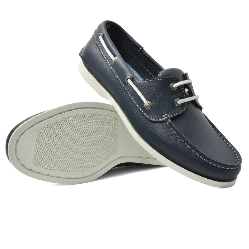 Bootschoenen Laurito Heren marineblauw Leer