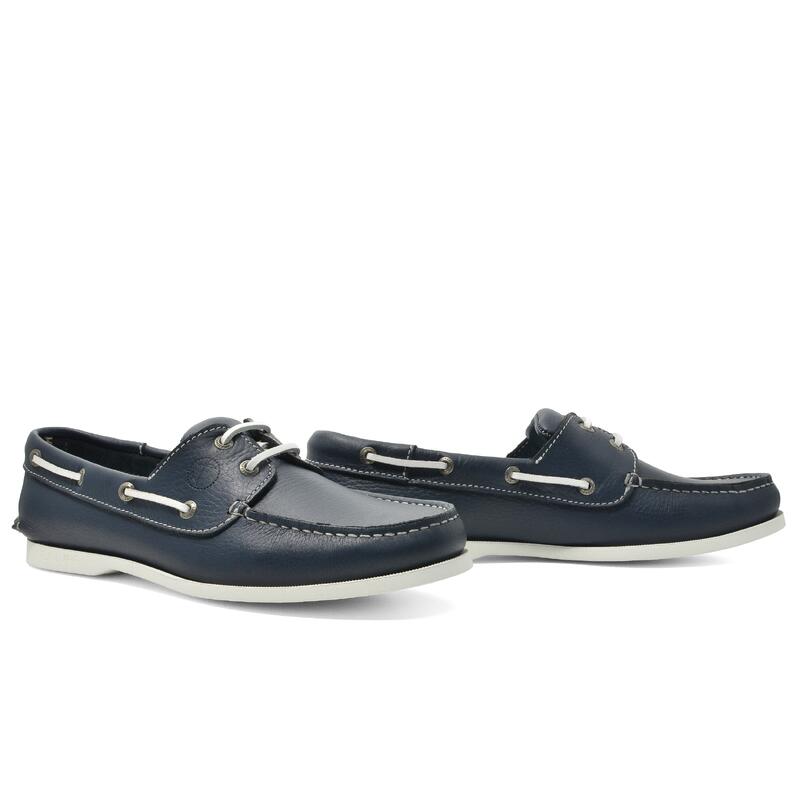 Chaussures Bateau Laurito Homme Bleu Marin Cuir