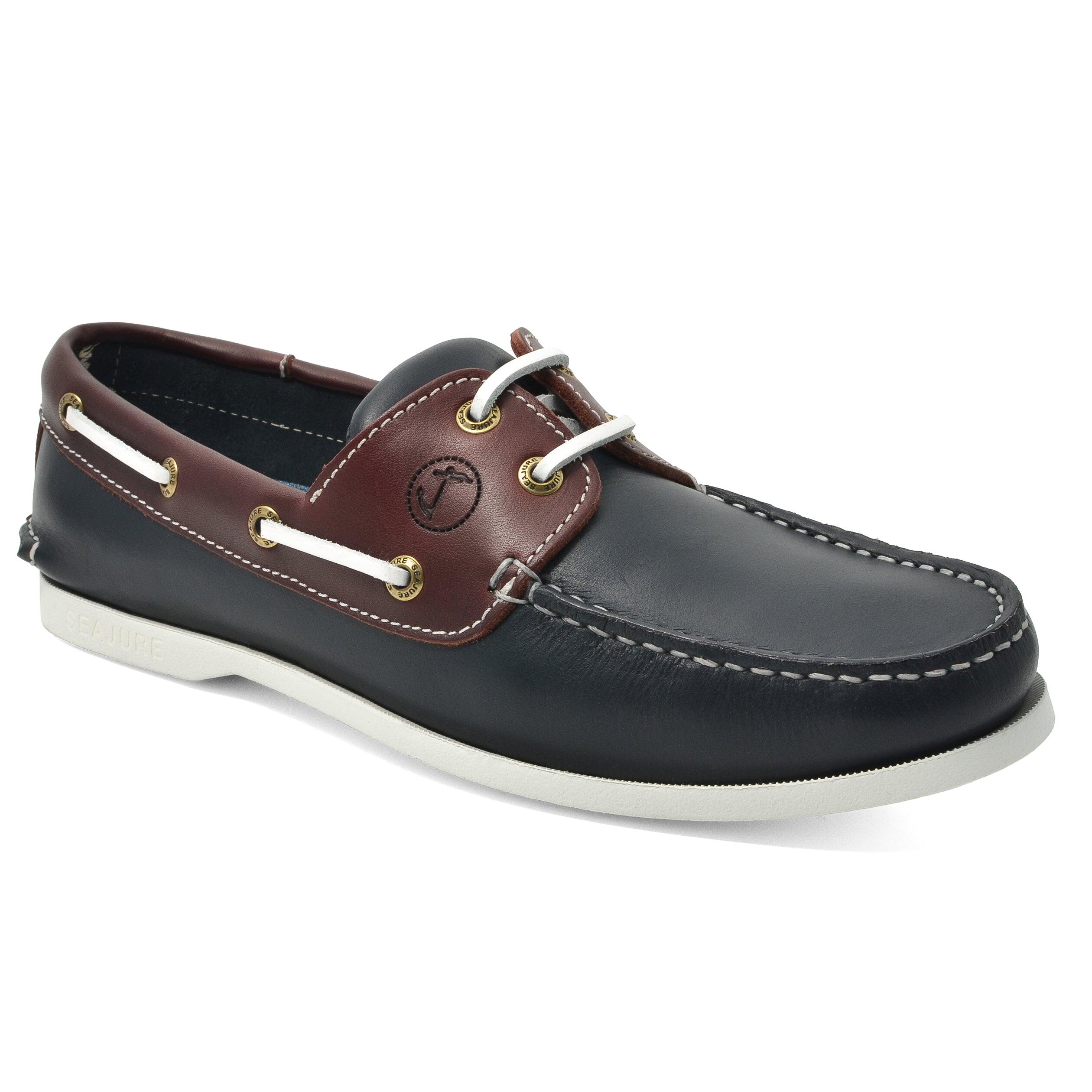 Scarpe da Barca Paramali Uomo blu navy e bordeaux Pelle |  Seajure