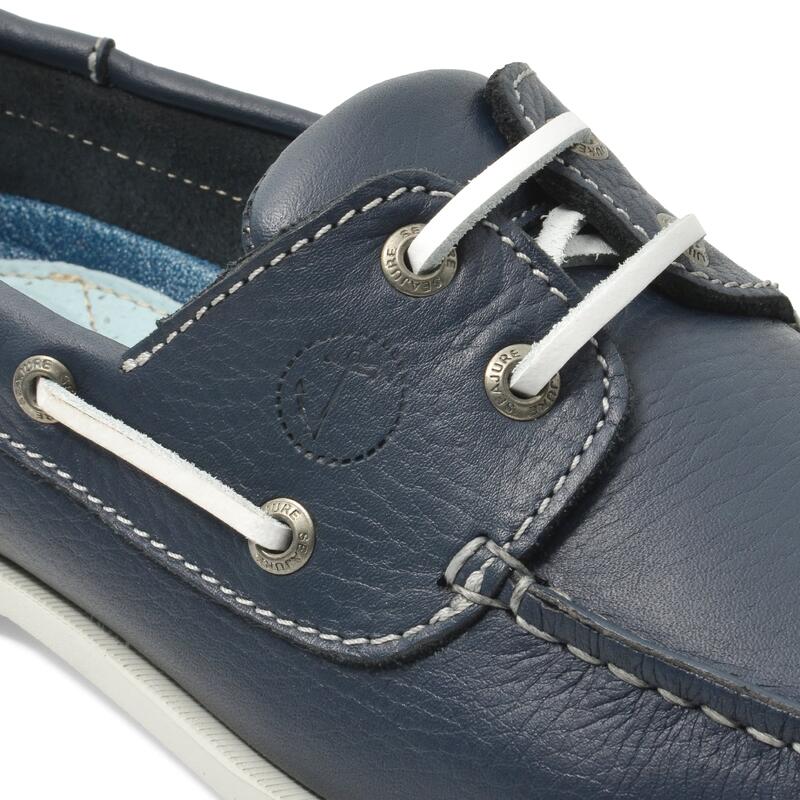 Sapatos de Vela Laurito Homem Azul Marinho Pele