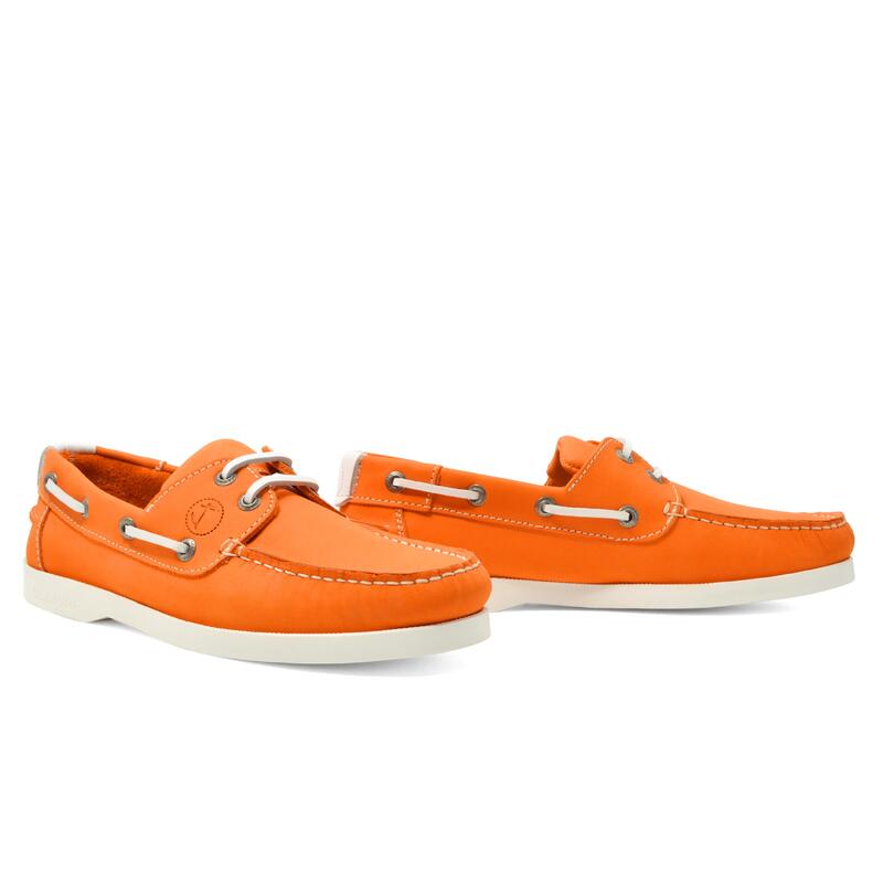 Zapatos Náuticos Seajure Vadu Mujer Naranja Cuero Nubuck
