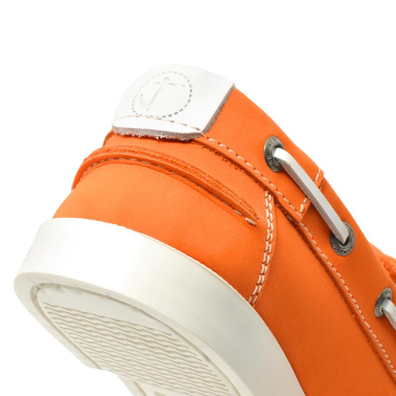 Zapatos Náuticos Seajure Vadu Mujer Naranja Cuero Nubuck