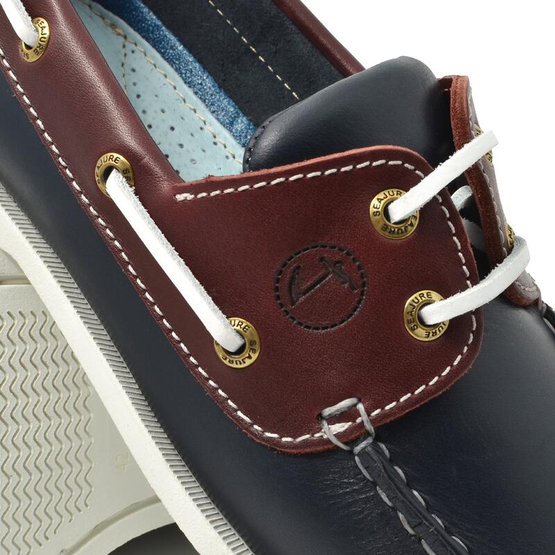 Bootschoenen Paramali Heren marineblauw en bordeaux Leer