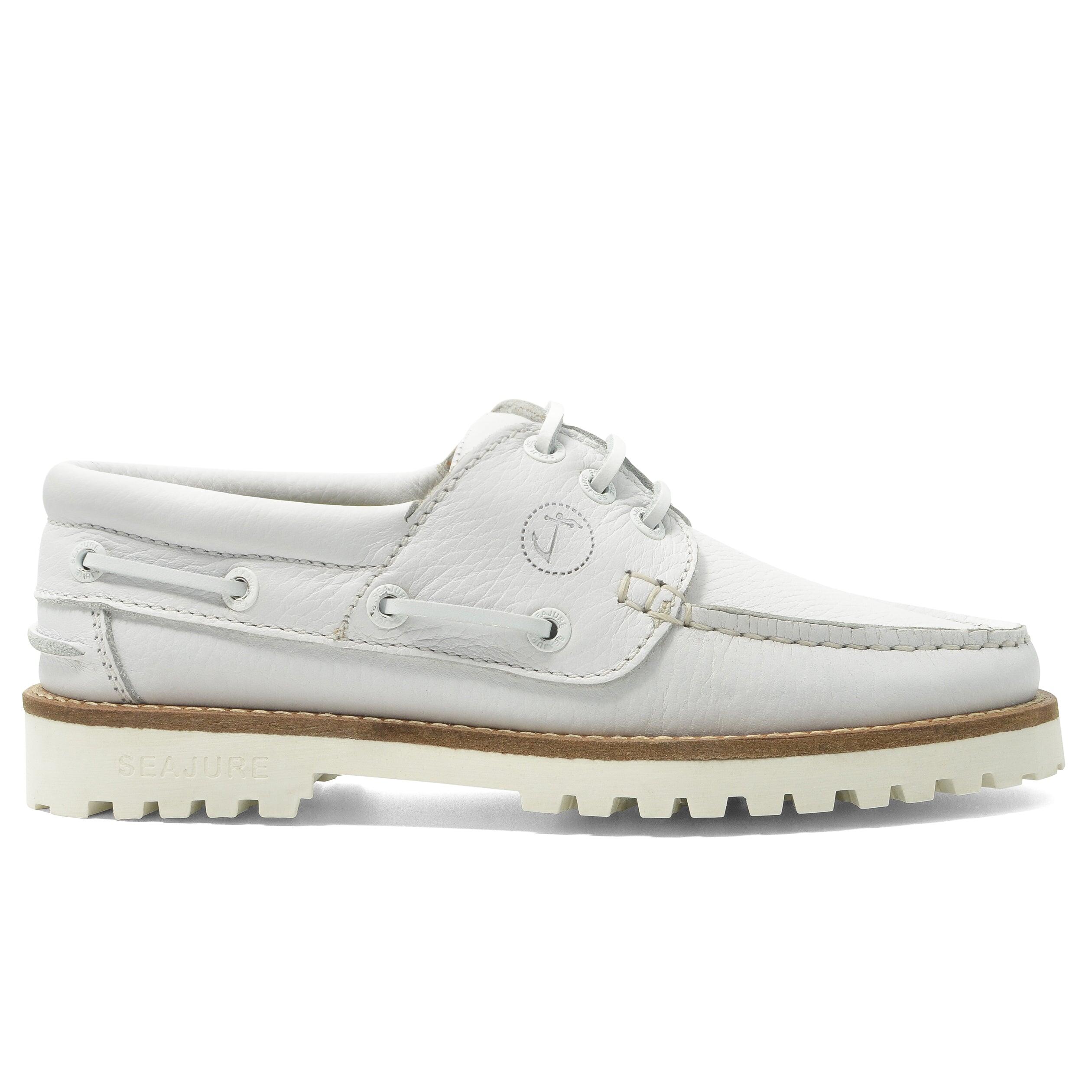 Zapatos Náuticos Seajure Whiteheaven Mujer Blanco Cuero 4/5