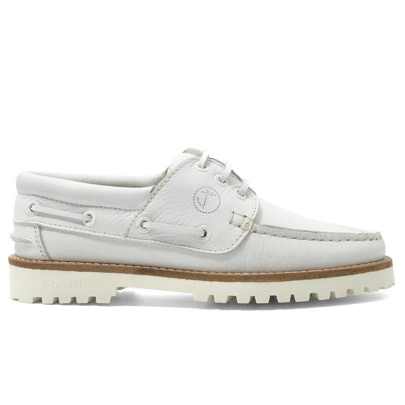 Zapatos Náuticos Seajure Whiteheaven Mujer Blanco Cuero