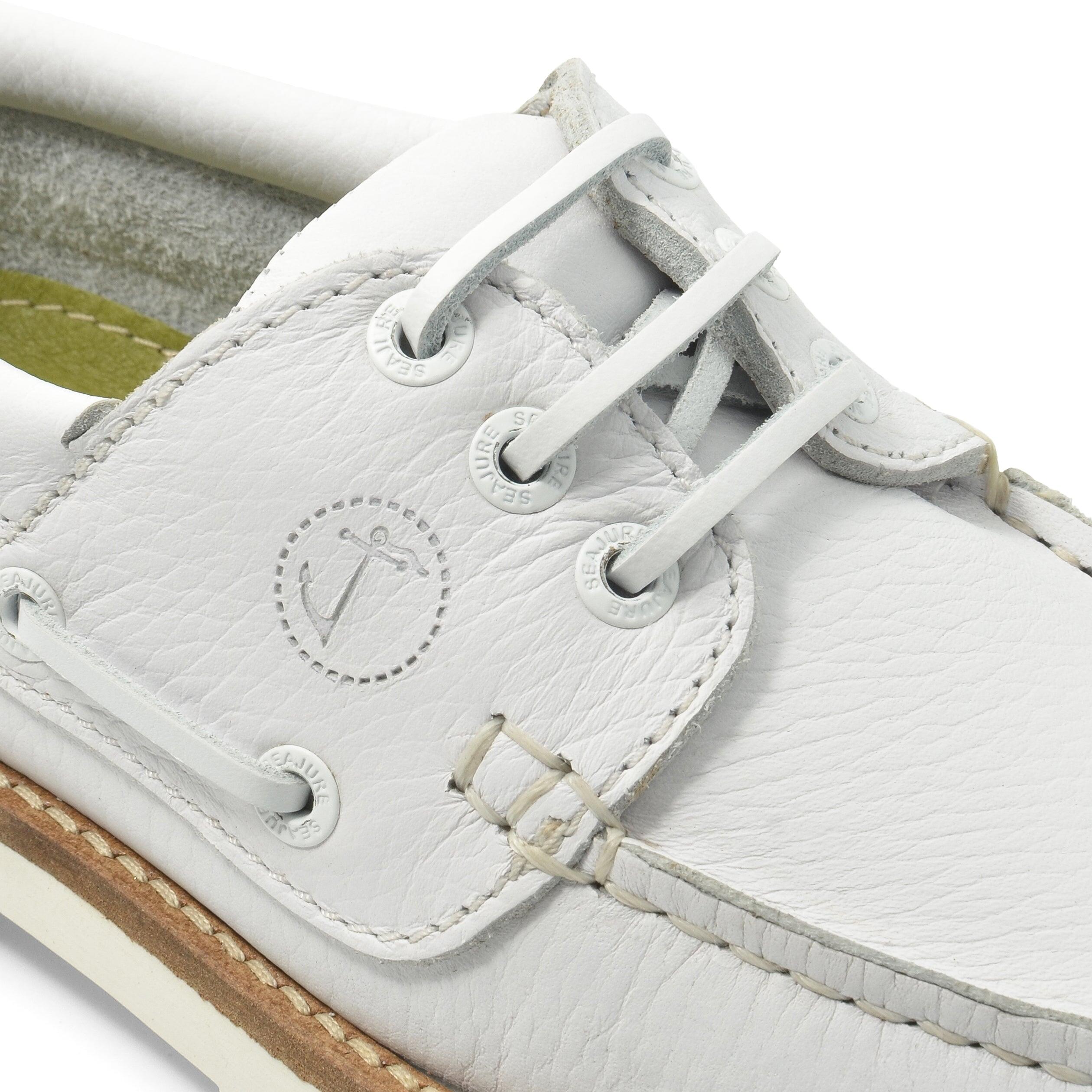 Zapatos Náuticos Seajure Whiteheaven Mujer Blanco Cuero 5/5