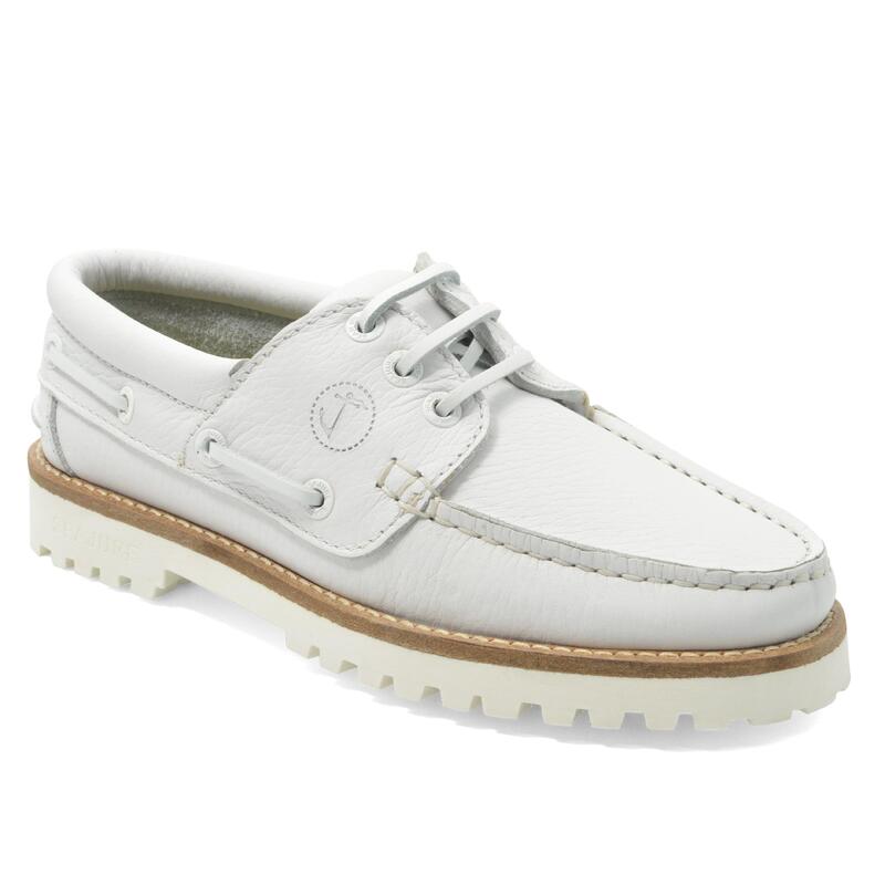 Zapatos Náuticos Seajure Whiteheaven Mujer Blanco Cuero