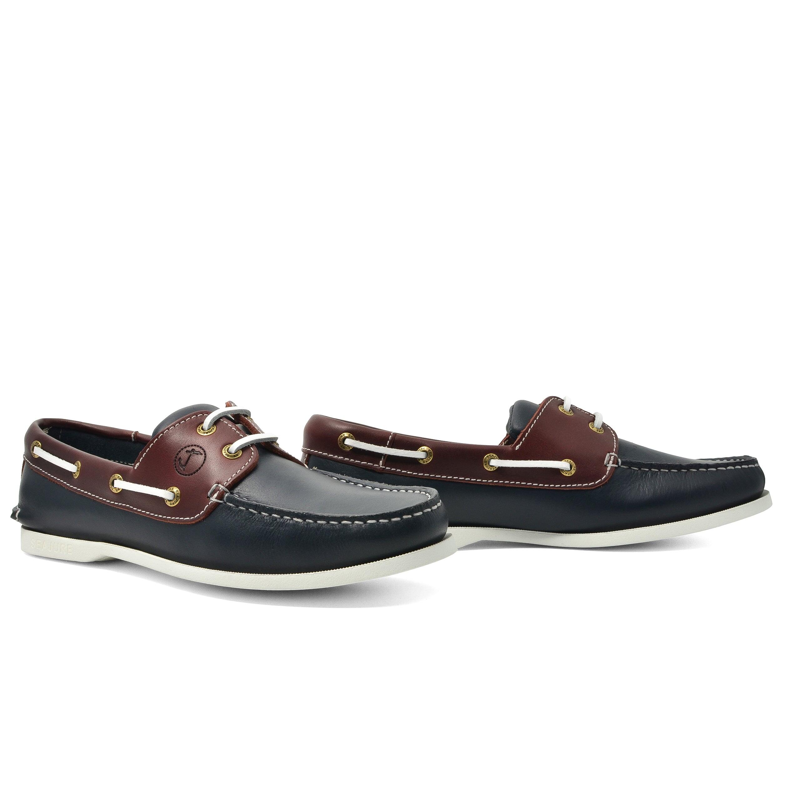 Bootschoenen Paramali Heren Marineblauw en Bordeaux Leer 3/5