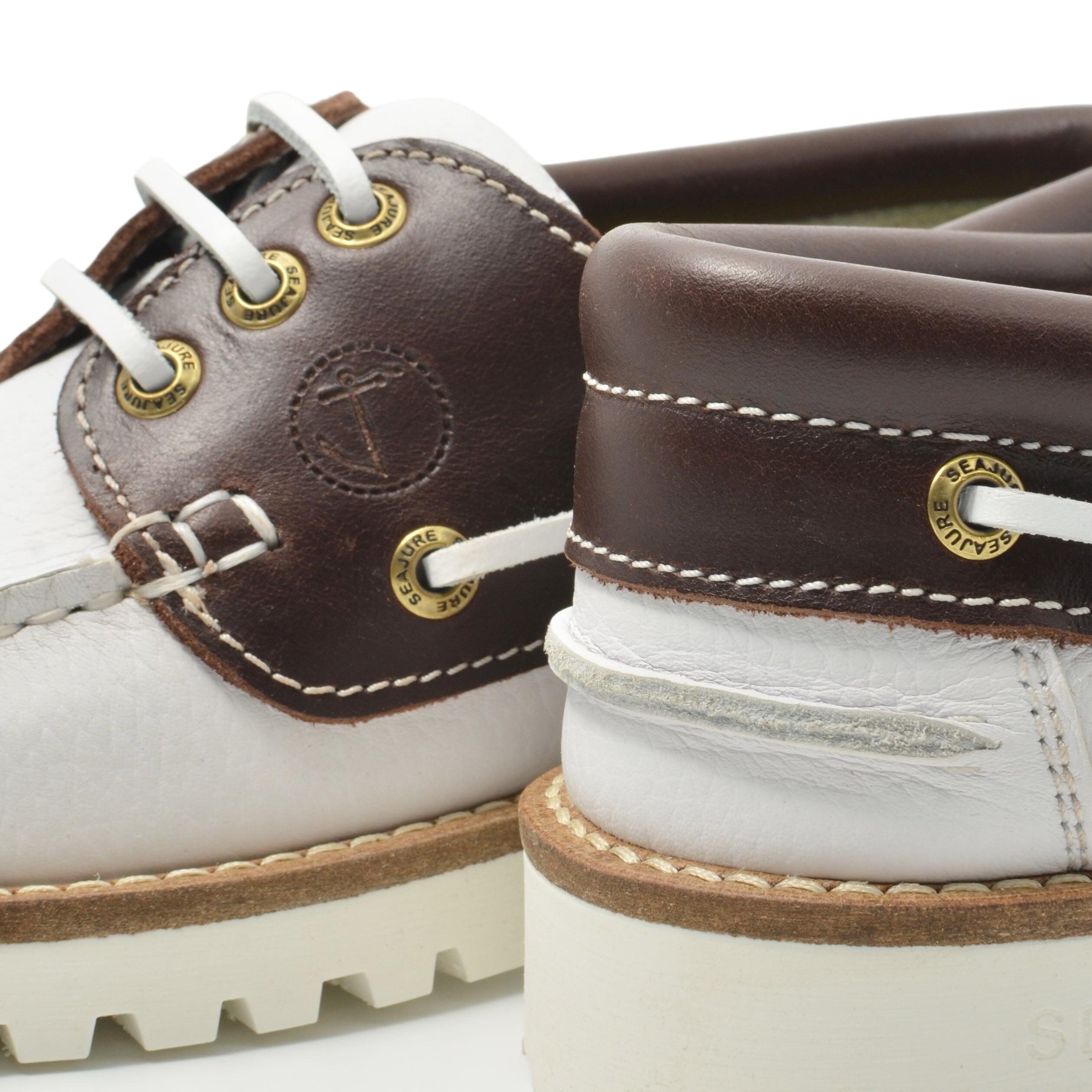 Scarpe da Barca Izola Donna Bianco e marrone Pelle 4/5