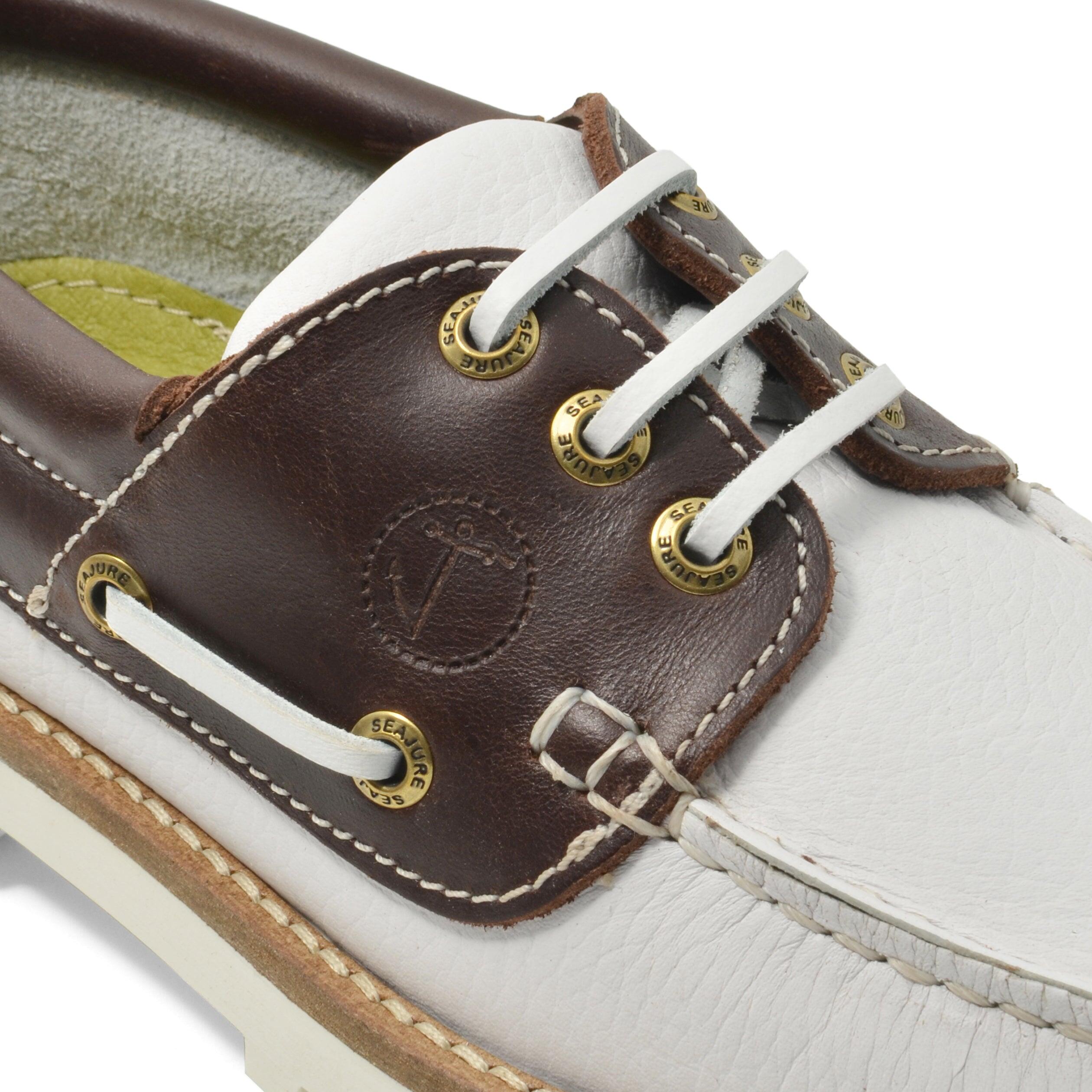 Scarpe da Barca Izola Donna Bianco e marrone Pelle 5/5