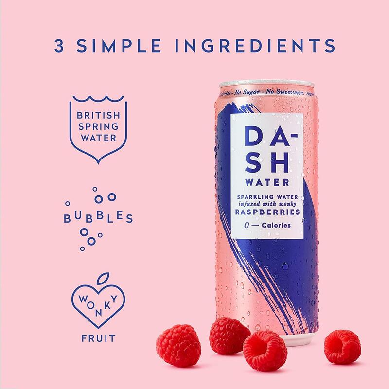 0 Calories Sparkling Water (330ml x 12cans) - Raspberries