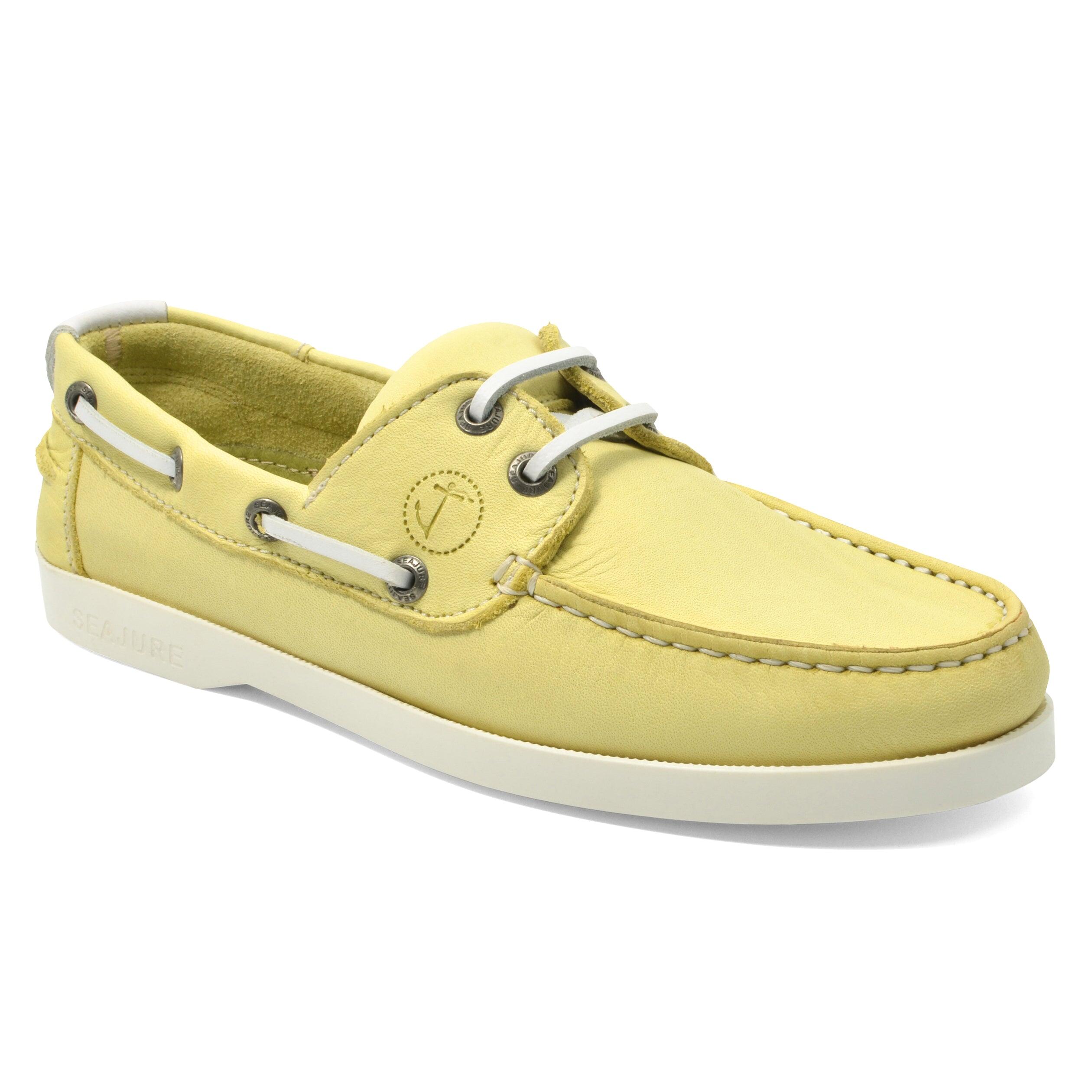 Scarpe da Barca Lipite Donna Limone Pelle nabuk