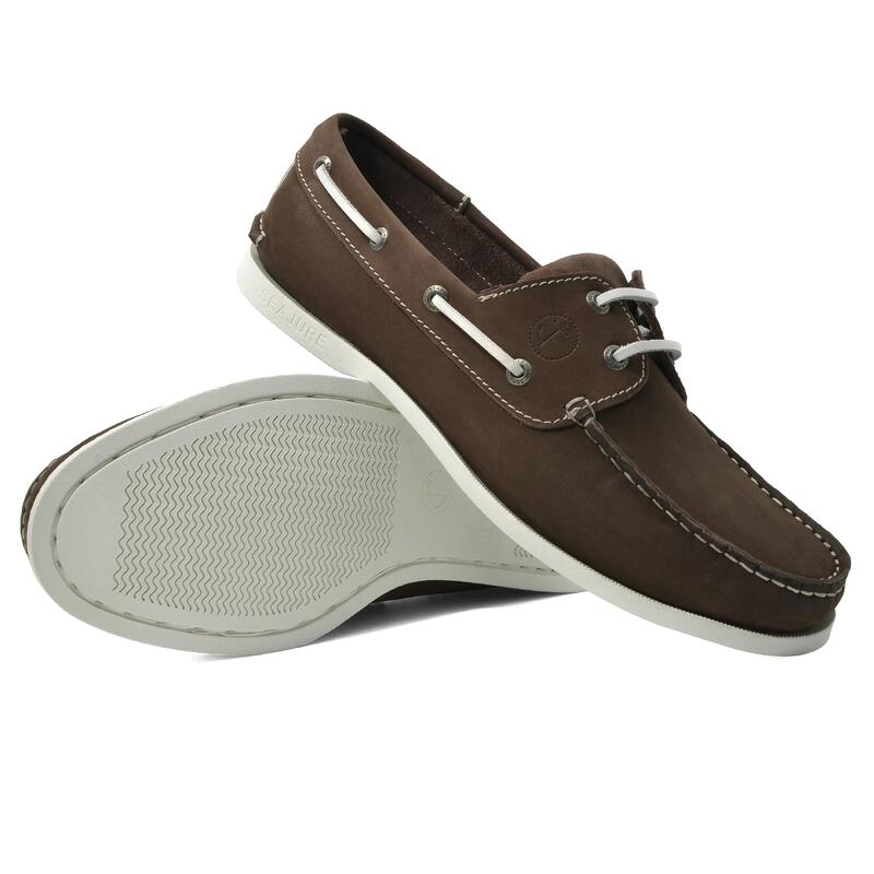 Sapatos de Vela Tabarka Homem Castanho Nubuck