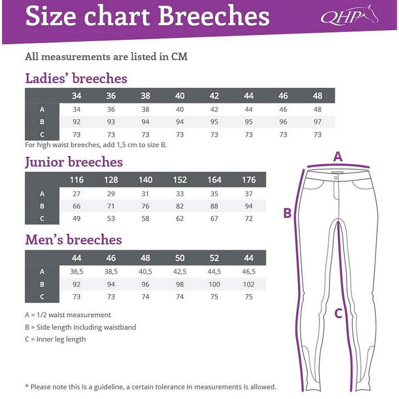 Leggings da equitazione full grip da donna QHP Eden